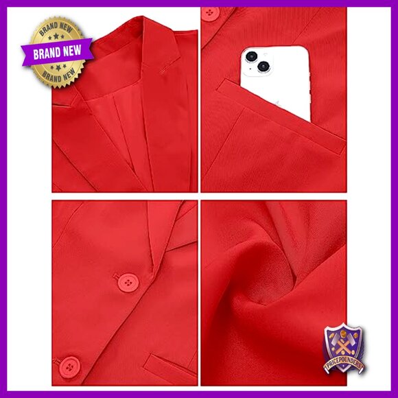 Long Blazer Jacket Business Casual Professional Office Work Wear Lapel Pockets - Picture 5 of 7